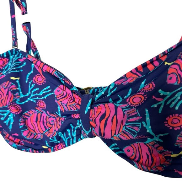 Lilly Pulitzer Fish Reef Colorful Bikini Top Size Large - Picture 4 of 7